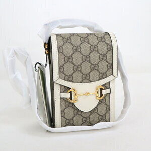 GUCCI Horsebit GG Supreme Vertical Shoulder Bag